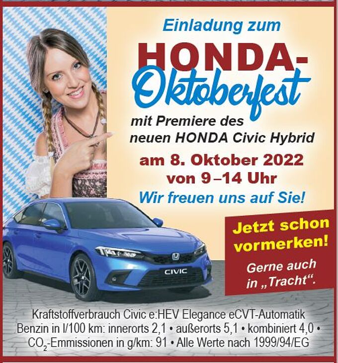 Oktoberfest mit Vorstellung neuer Civic Oktoberfest mit Vorstellung neuer Civic